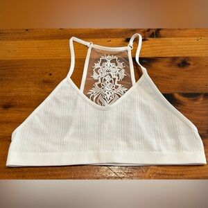 Bralette Size M/L White with lace on the back. Never worn.